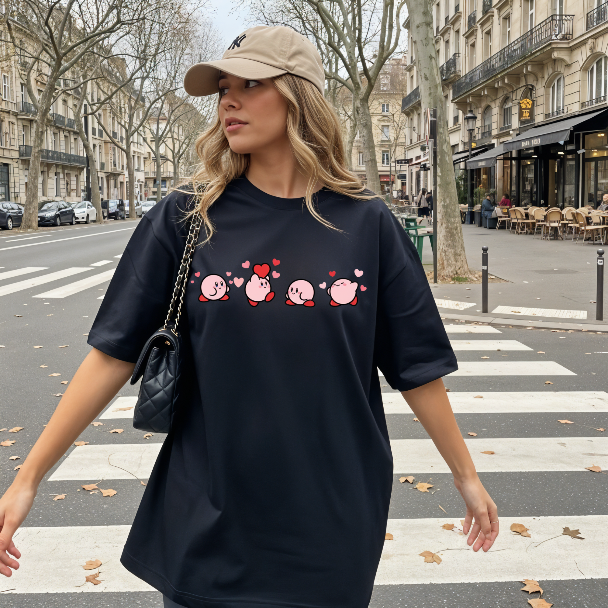 T-shirt à imprimé animal mignon Kirby rose | T-shirt personnage manga, T-shirt mignon
