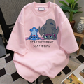 "Stay Different Stay Weird" Shirt, Stitch and Toothless cute tee