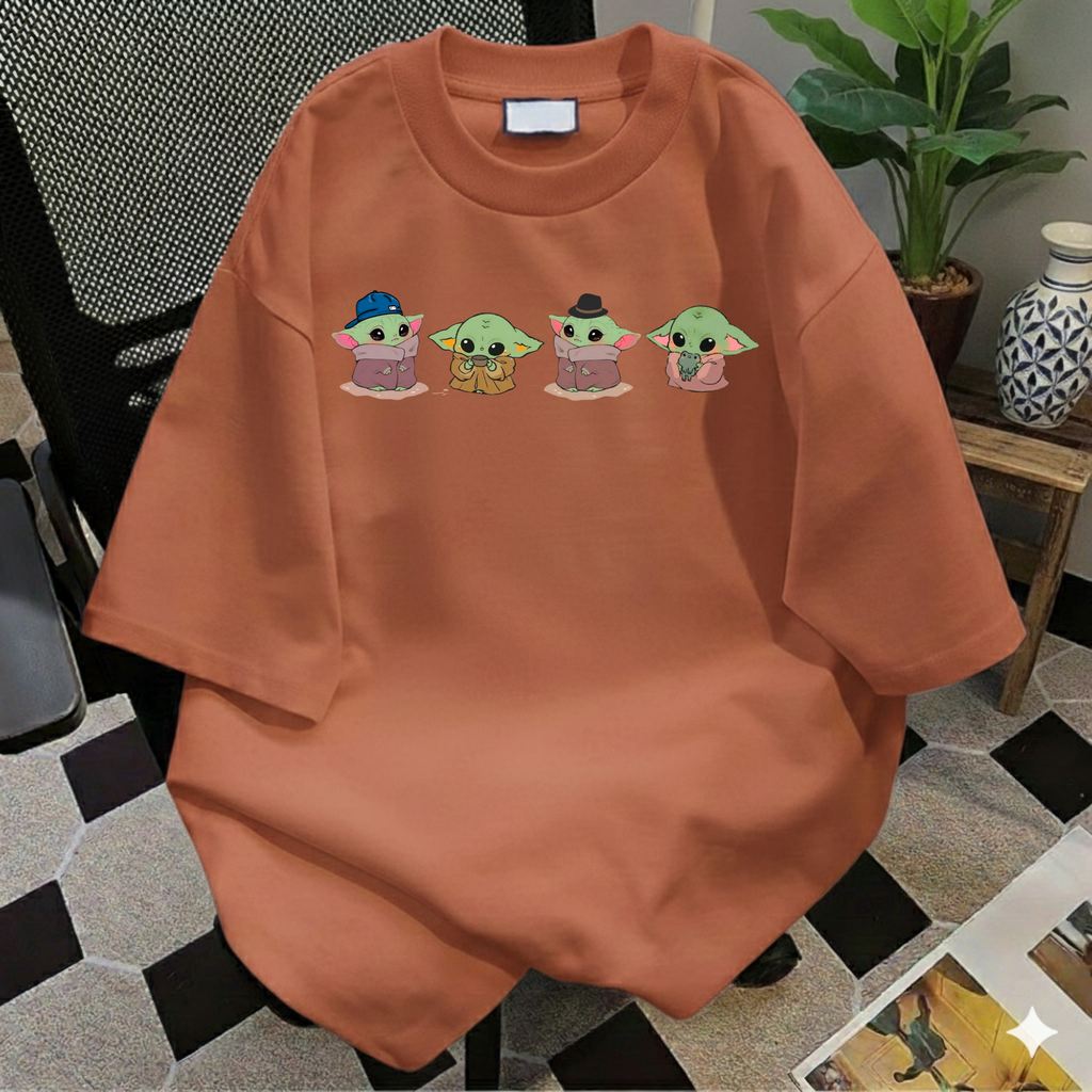 Comfort Color Baby Yoda Shirt, Alien Shirt, Funny Graphic Tee, Kawaii Cartoon T-Shirt, Space Lover Gift, Alien UFO Shirt