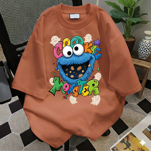 Comfort Color Cookie Monster T-shirt | Sesame Street Cartoon Character Tee, Disney Sesame Street Characters