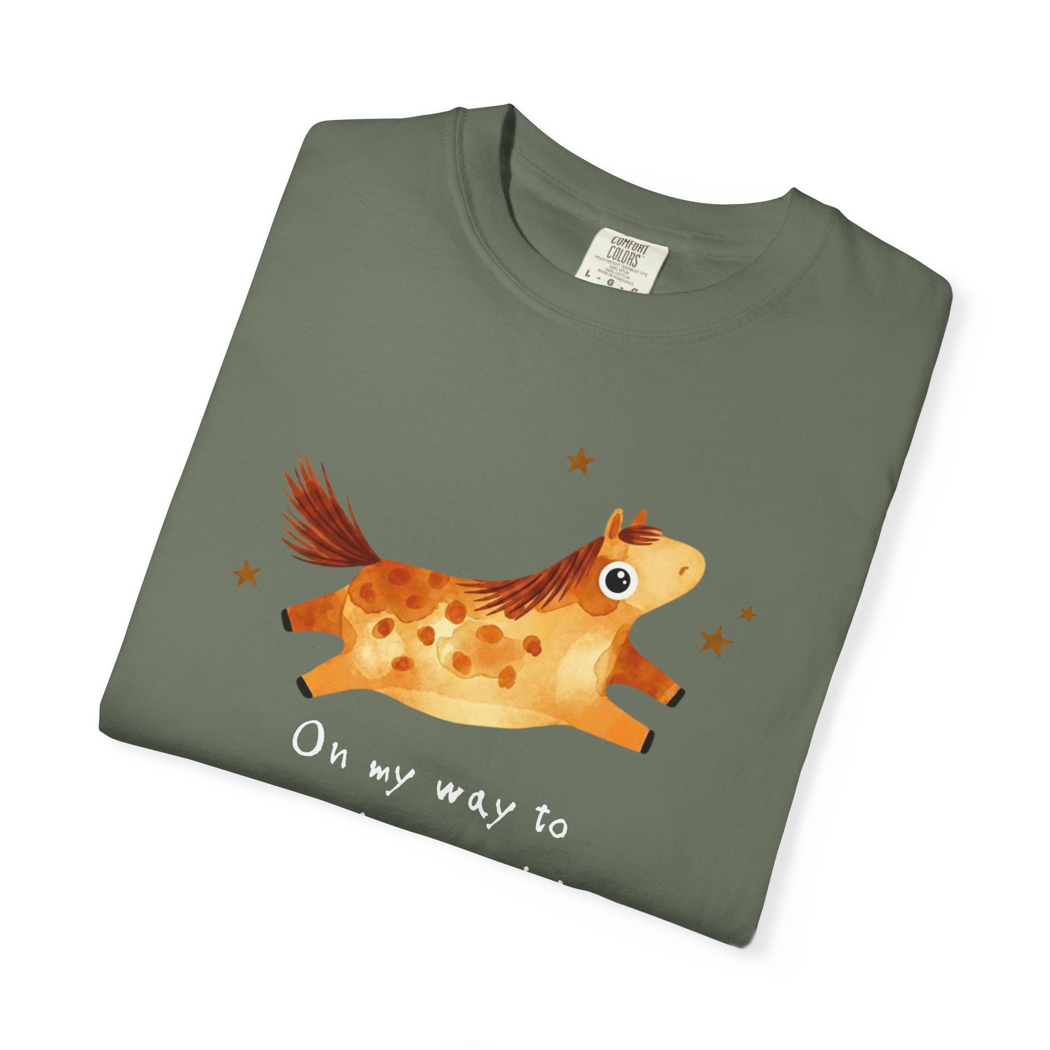 Custom "On My Way To Annoying my husband" Comfort Colors T-Shirt, Funny Horse Graphic Tee, Cute Animal Lover Gift