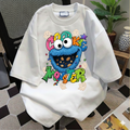 Comfort Color Cookie Monster T-shirt | Sesame Street Cartoon Character Tee, Disney Sesame Street Characters