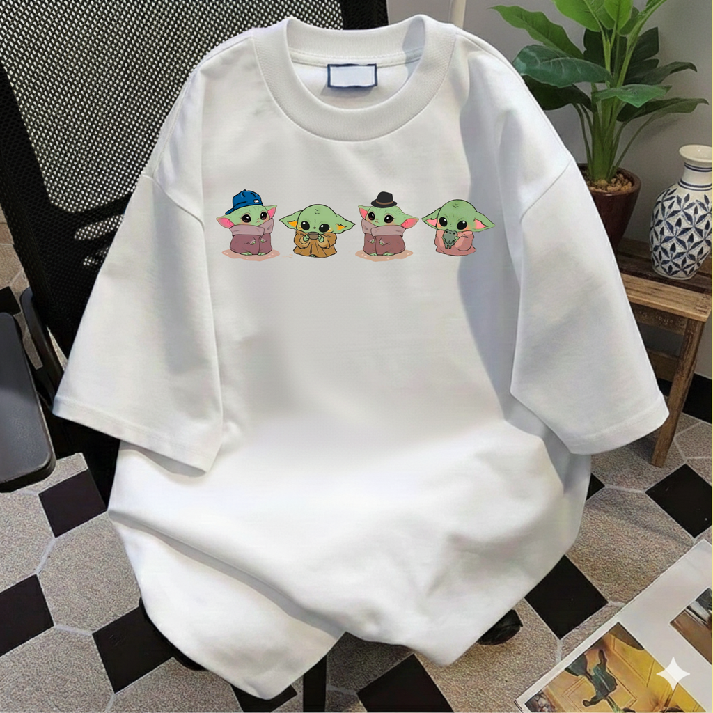 Comfort Color Baby Yoda Shirt, Alien Shirt, Funny Graphic Tee, Kawaii Cartoon T-Shirt, Space Lover Gift, Alien UFO Shirt