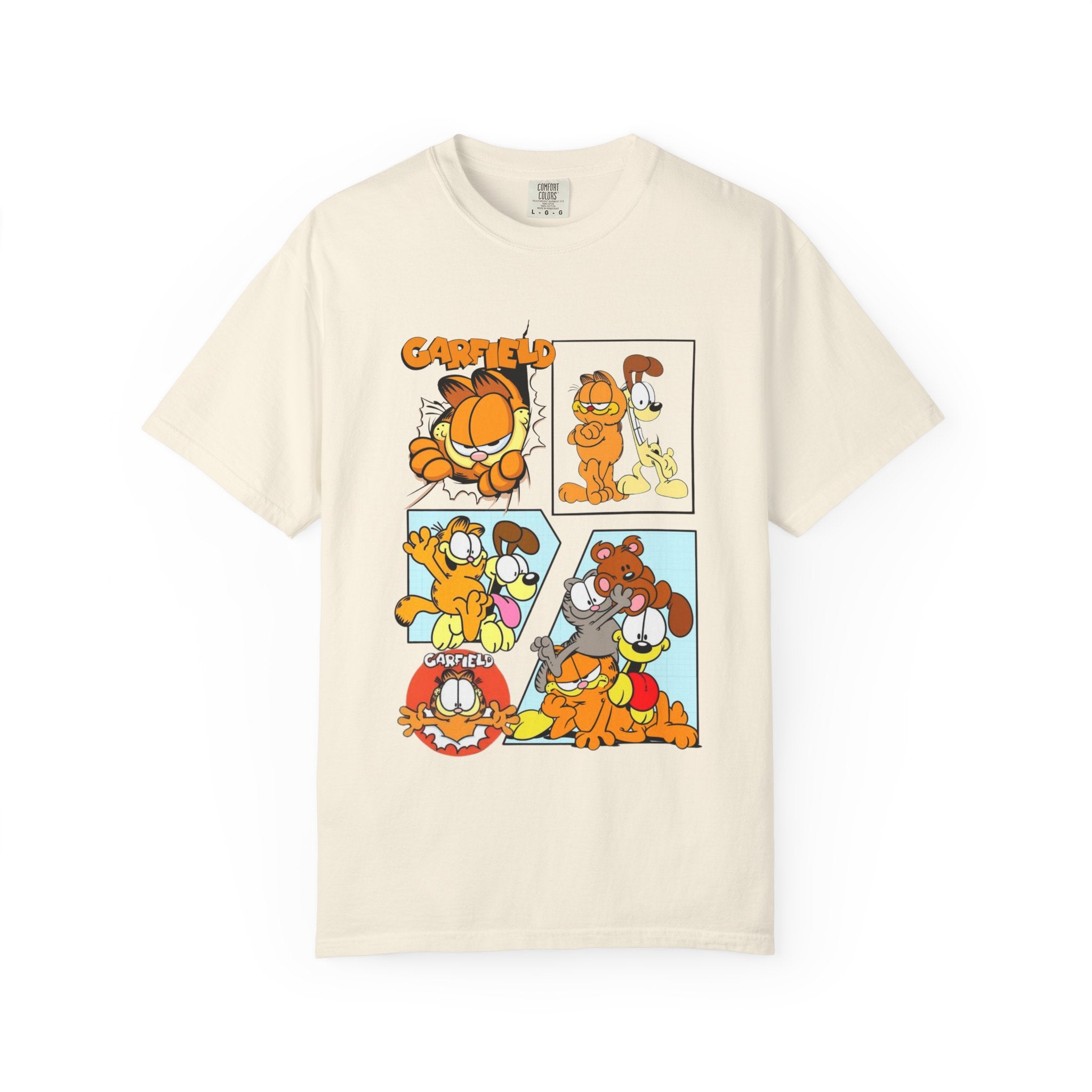 Comfort Color Garfield Comic Panel T-shirt | Cartoon Cat Design, Vintage Funny Silly Cartoon Character Shirt, Disney Vacation Tee