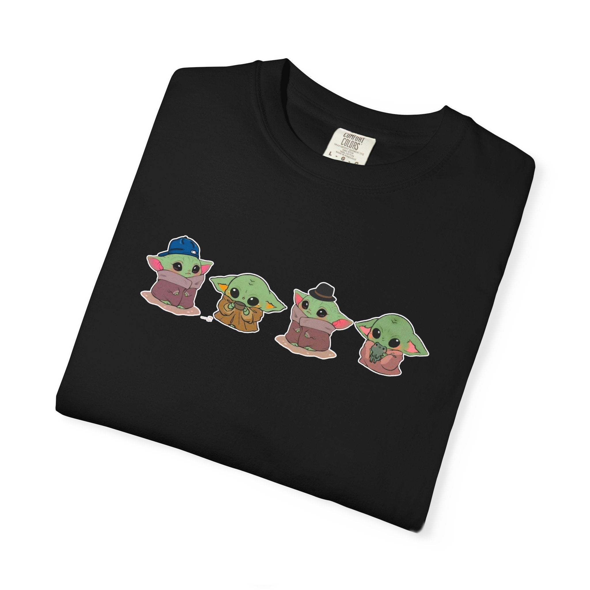 Comfort Color Baby Yoda Shirt, Alien Shirt, Funny Graphic Tee, Kawaii Cartoon T-Shirt, Space Lover Gift, Alien UFO Shirt