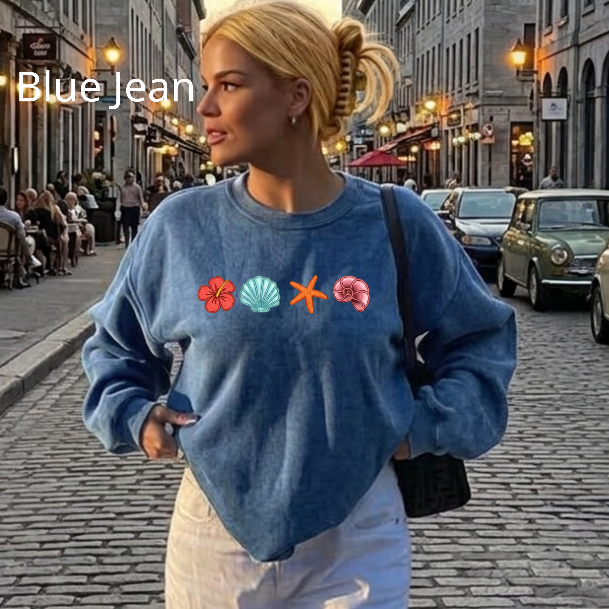 Cute Tropical Ocean Crewneck Sweatshirt, Aesthetic Beach Vibe Jumper, Cute Summer Vacation Gift Pullover