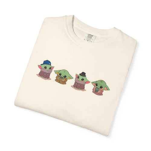 Comfort Color Baby Yoda Shirt, Alien Shirt, Funny Graphic Tee, Kawaii Cartoon T-Shirt, Space Lover Gift, Alien UFO Shirt