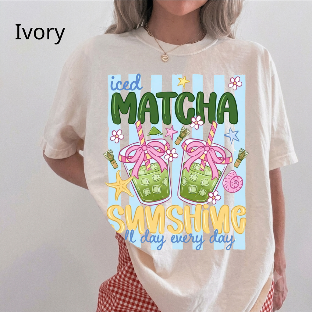 Iced Matcha, Sunshine All Day Every Day T-Shirt