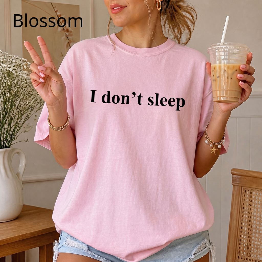 I Don't Sleep Night Owl T-Shirt — Insomnia Humor Coffee Lover Tee
