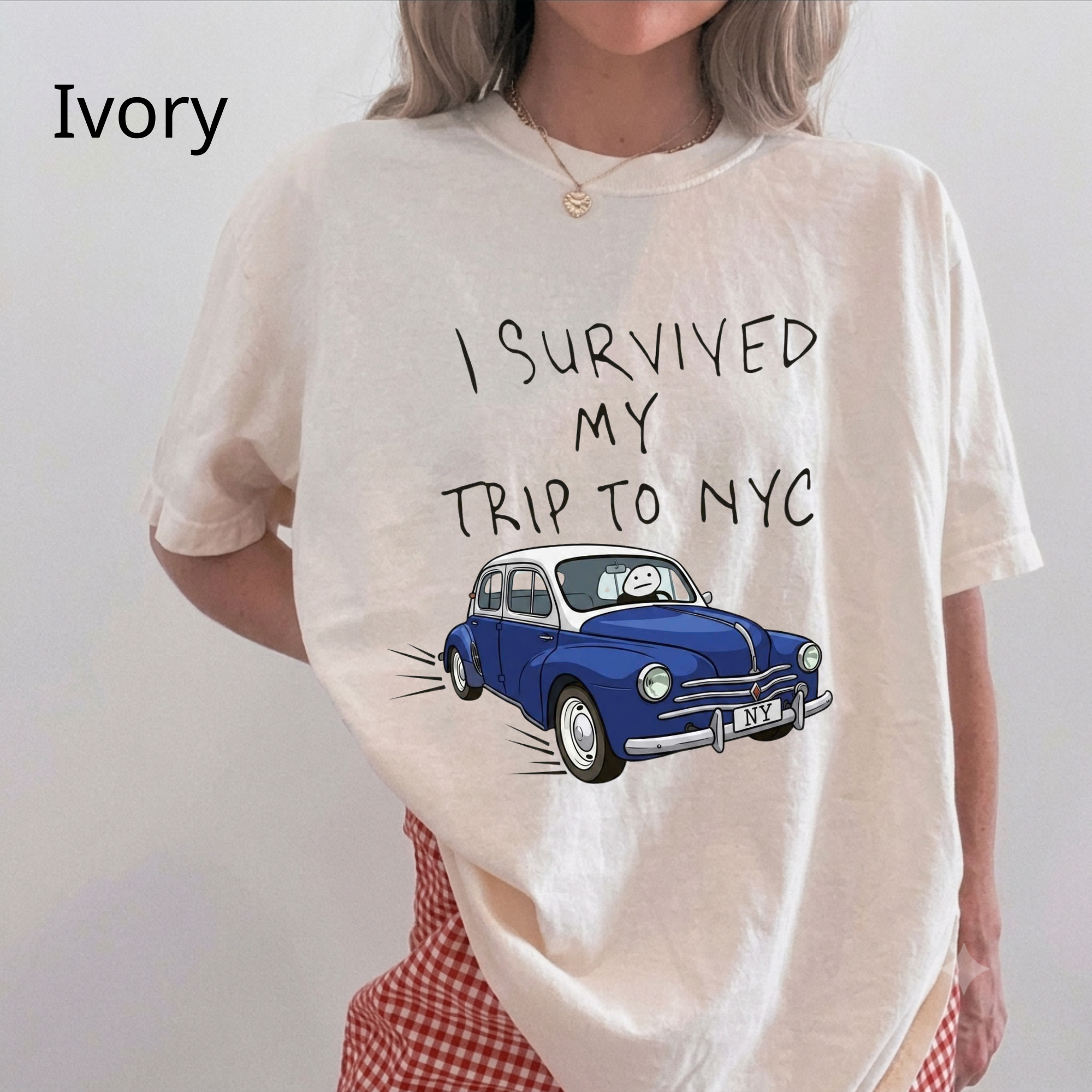 Funny "I Survived My Trip To NYC" Graphic T-Shirt – Novelty New York City Vacation Casual Tee for Men and Women