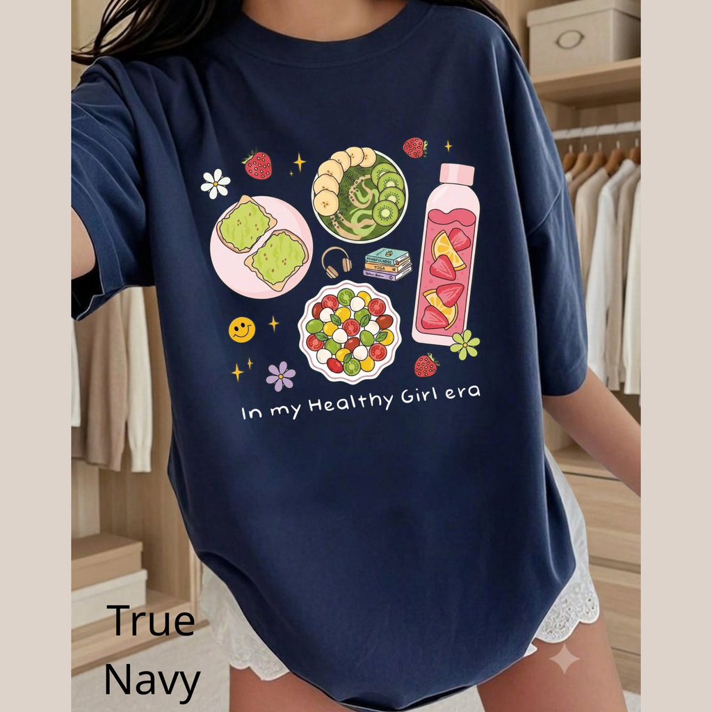 In My Healthy Girl Era T-Shirt, Wellness Lifestyle Tee, Fitness Motivation Gift