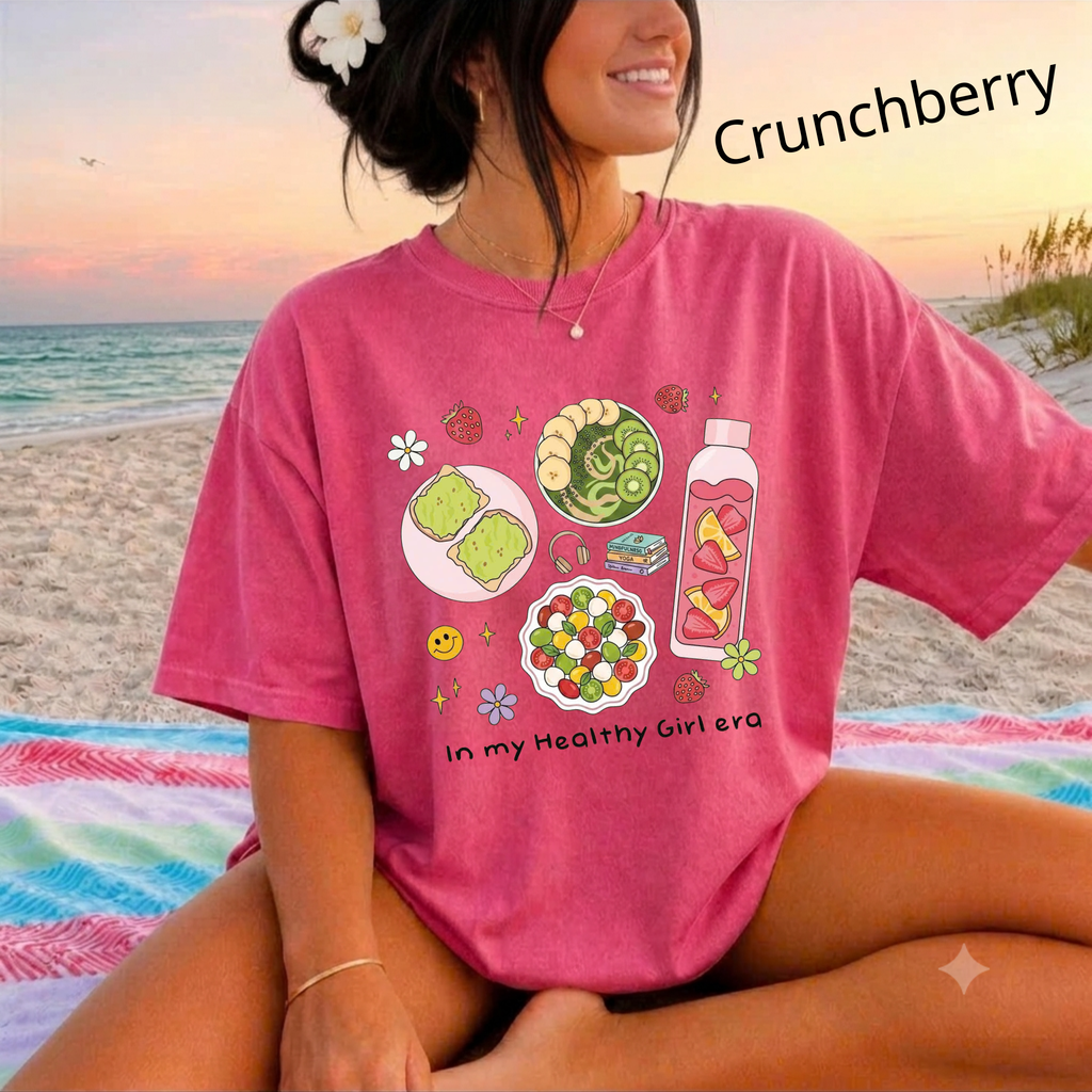 In My Healthy Girl Era T-Shirt, Wellness Lifestyle Tee, Fitness Motivation Gift