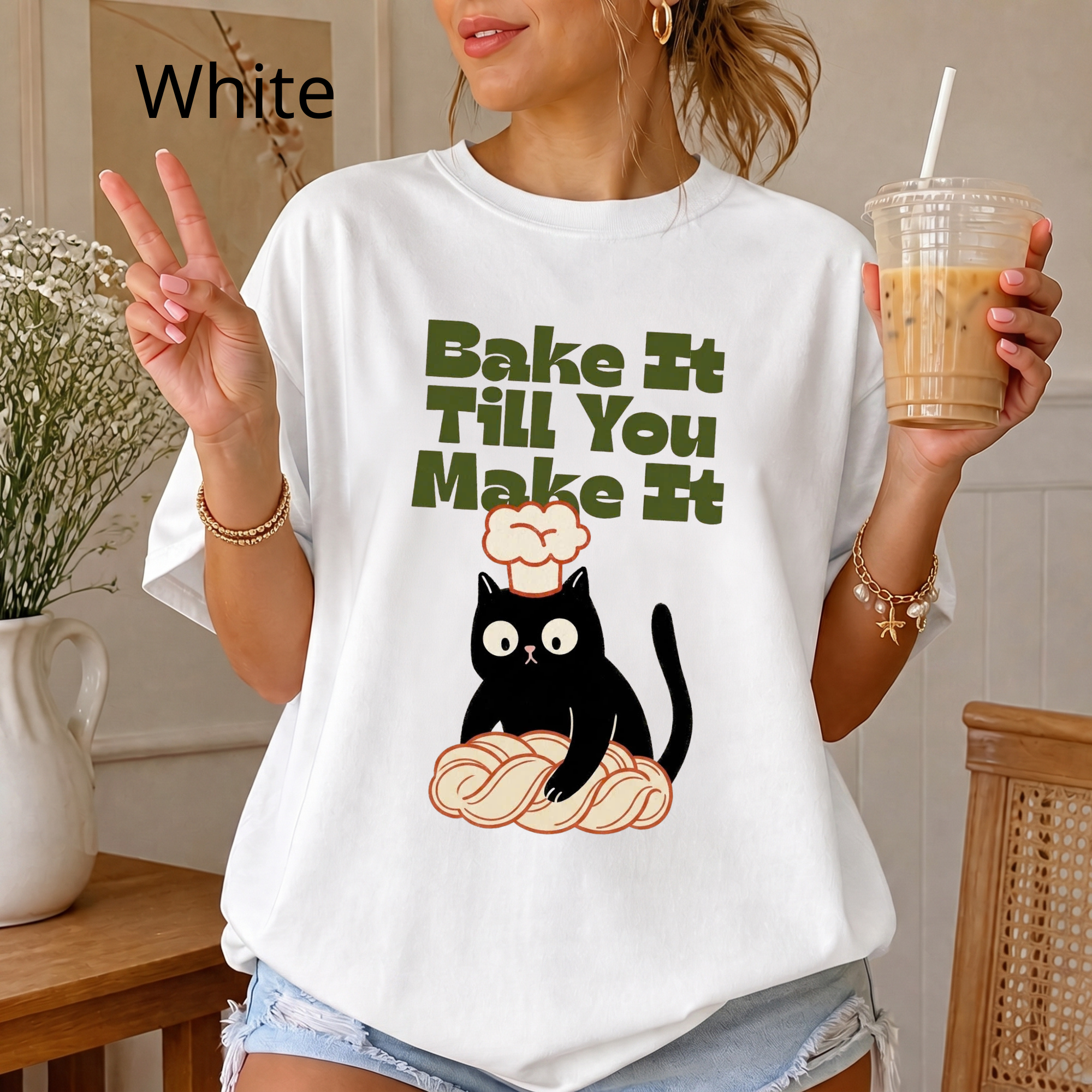 Bake It Till You Make It Cat T-Shirt, Cute Cat Shirt