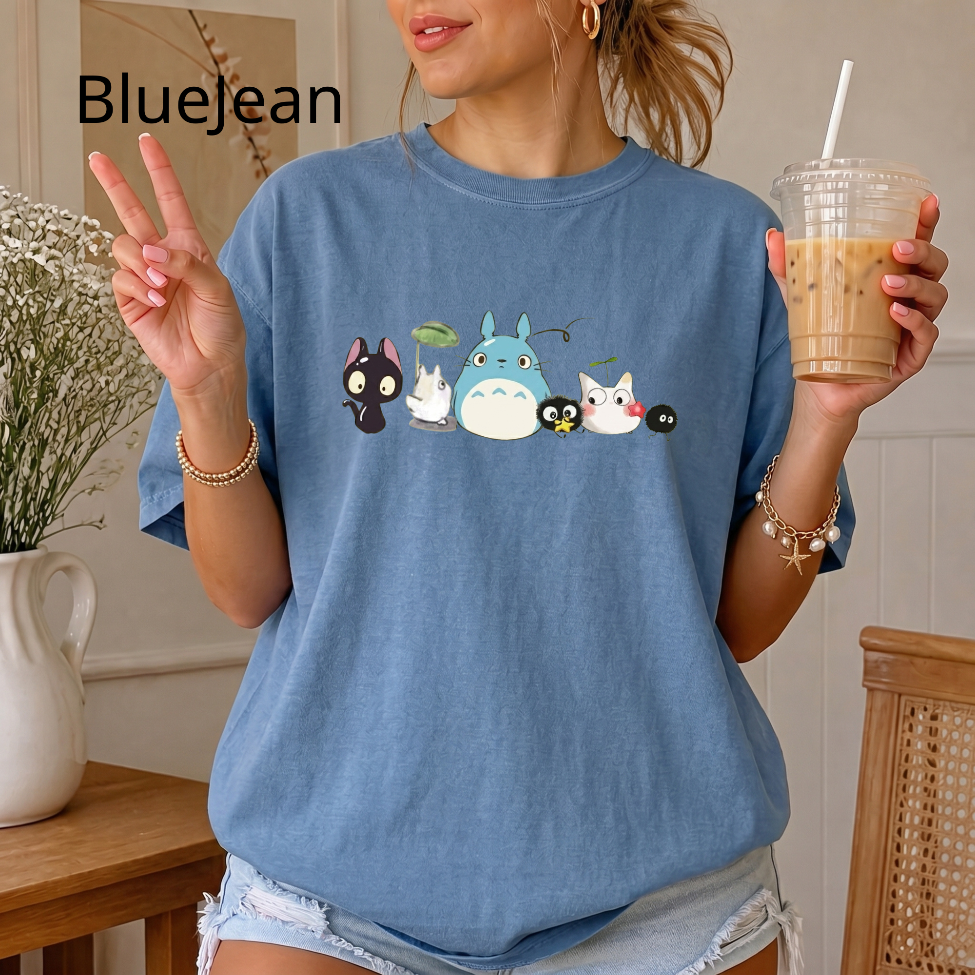 Studio Ghibli Inspired Forest Friends T-Shirt | Totoro Catbus Soot Sprite