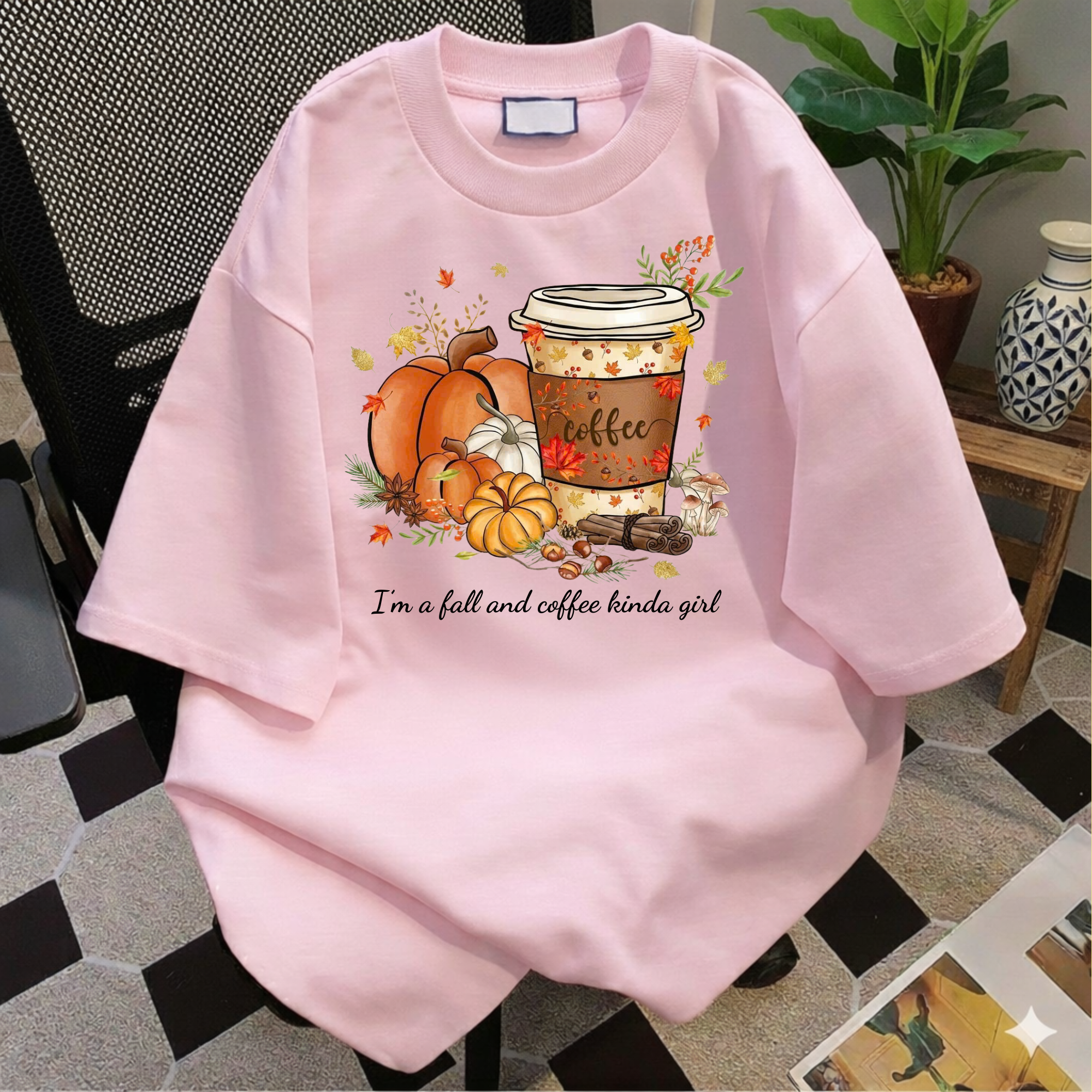 Fall Coffee Lover Shirt, Autumn Pumpkin Spice Graphic Tee, Cute Fall Aesthetic Sweatshirt, Coffee Season Gift