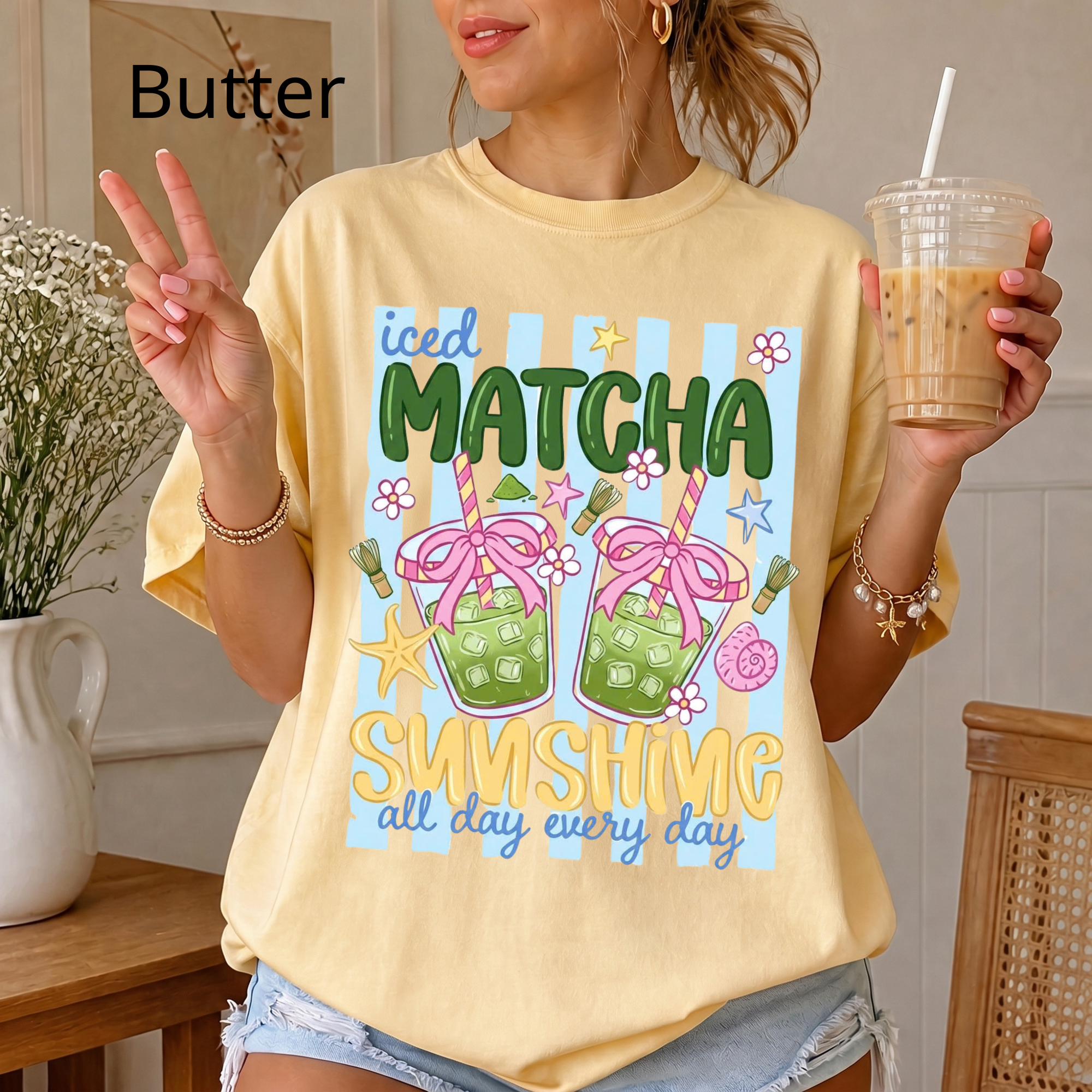 Iced Matcha, Sunshine All Day Every Day T-Shirt