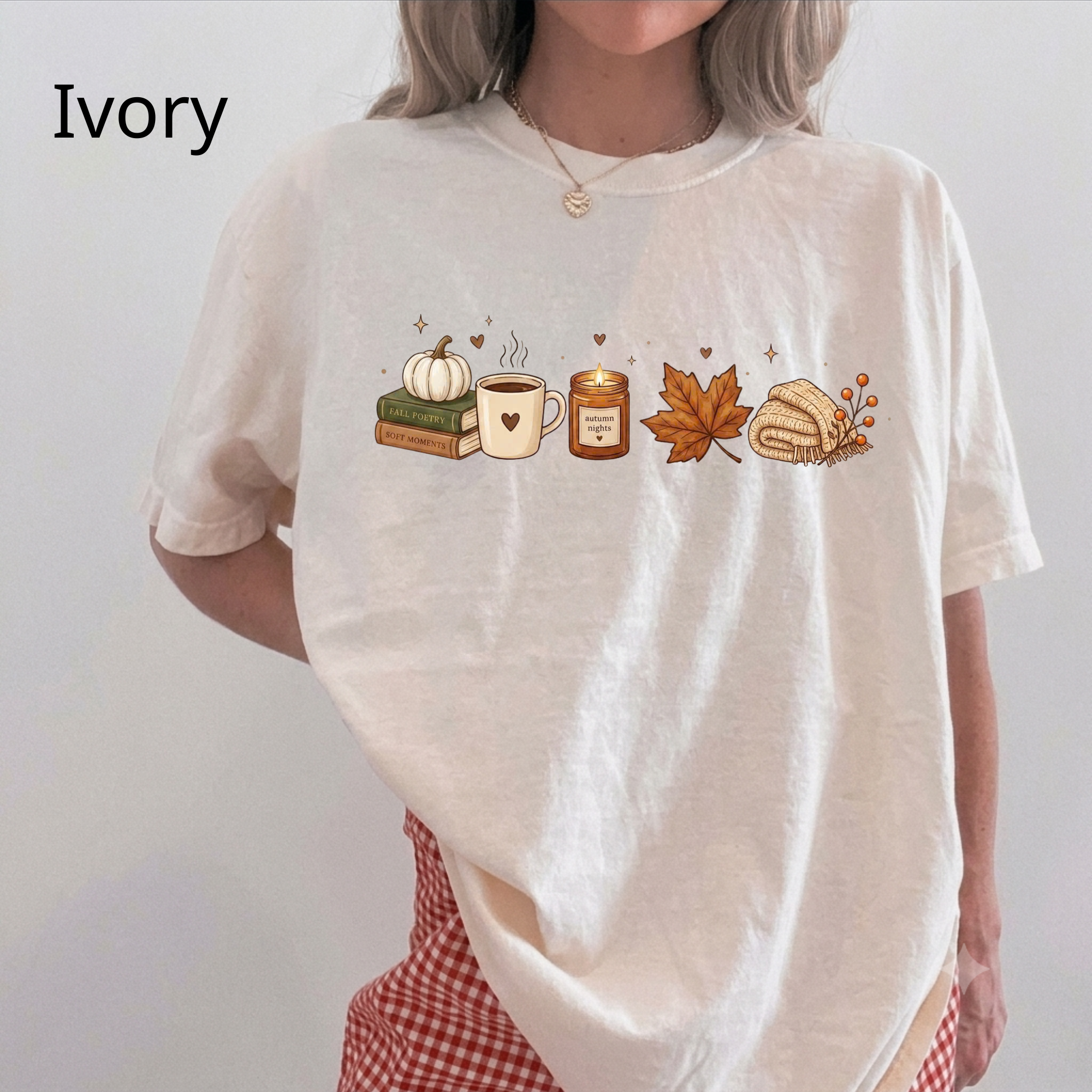 Cozier Fall Comfort Colors Shirt, Autumn Aesthetic T-shirt, Cute Pumpkin and Coffee Book Lover Tee