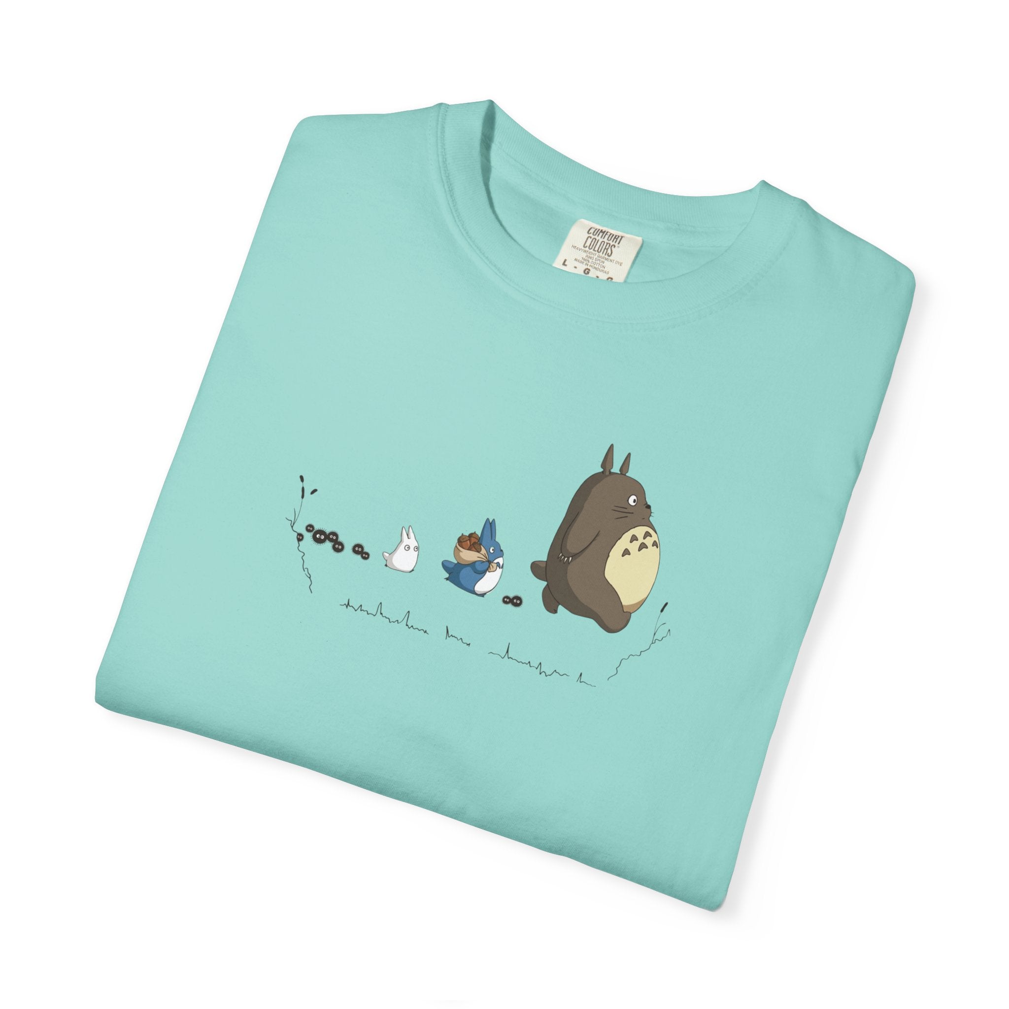 Comfort Colors® Totoro and Friends Anime T-Shirt, Studio Ghibli Graphic Tee, Vintage Casual Japanese Animation Shirt