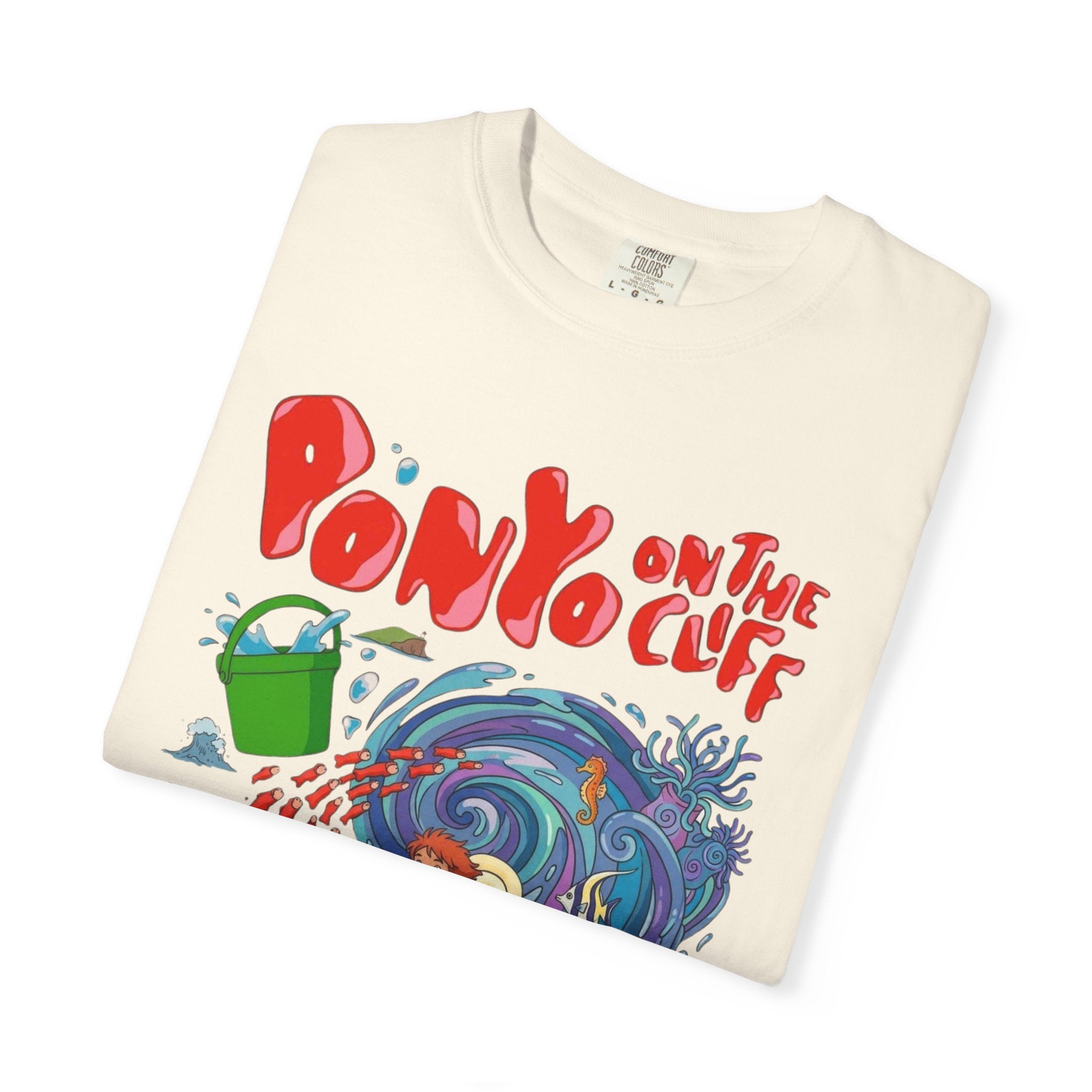 Ponyo-Inspired Vintage Art T-Shirt — Studio Ghibli Y2K Graphic Tee