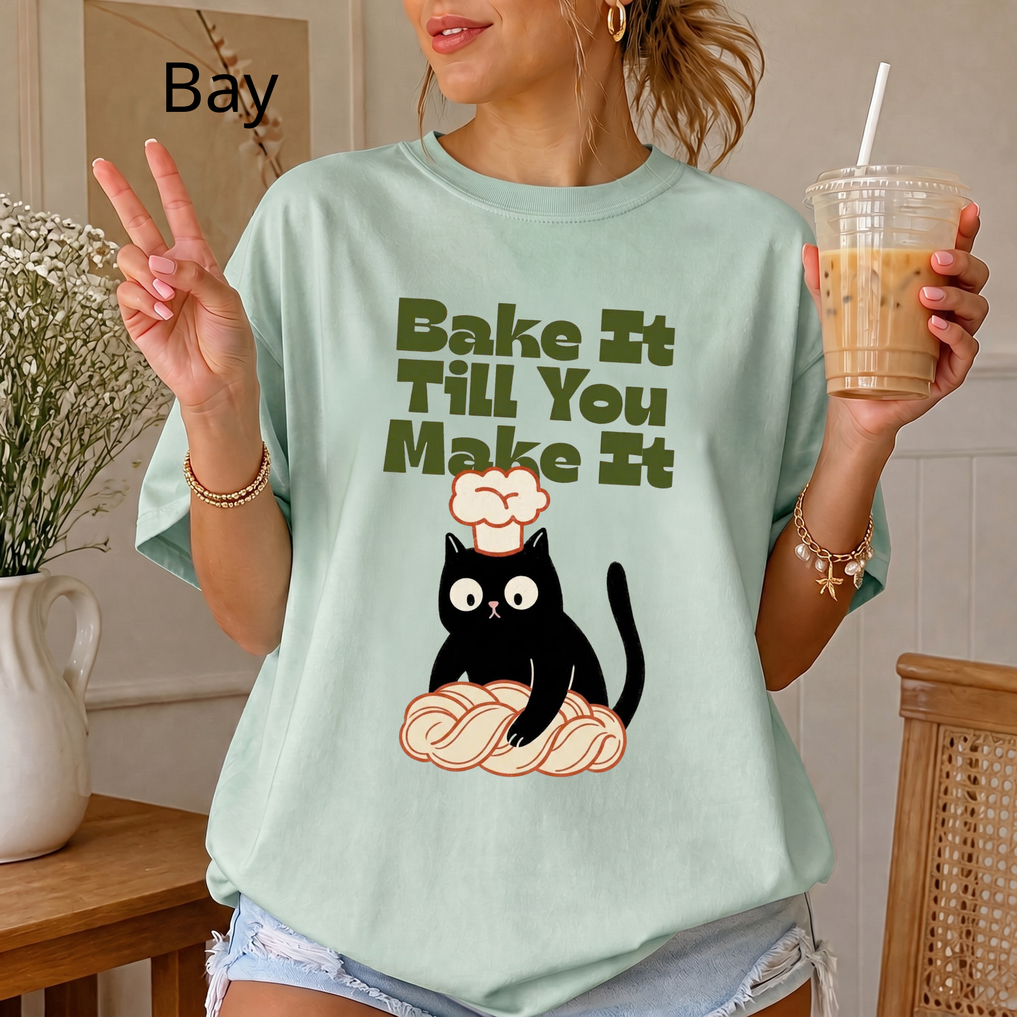 Bake It Till You Make It Cat T-Shirt, Cute Cat Shirt