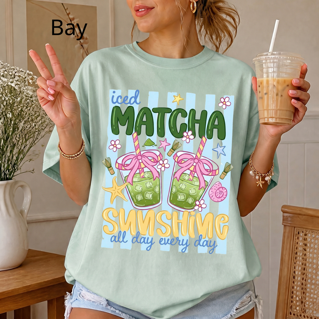 Iced Matcha, Sunshine All Day Every Day T-Shirt