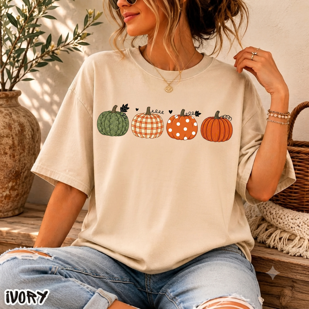 Fall Pumpkin Patch T-Shirt, Cute Autumn Graphic Tee, Pumpkin Season Shirt, Farmhouse Fall Vibes Tee, Thanksgiving Shirt