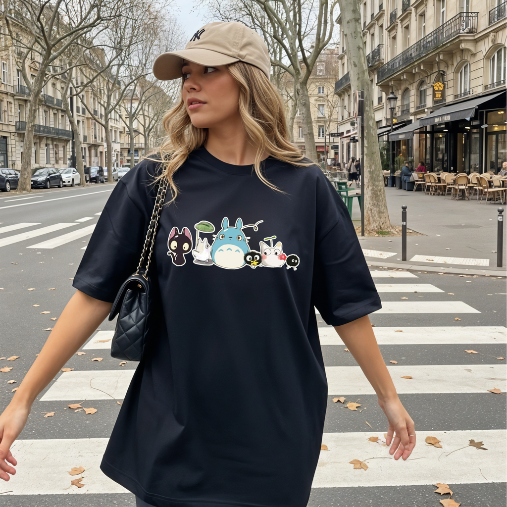 Studio Ghibli Inspired Forest Friends T-Shirt | Totoro Catbus Soot Sprite