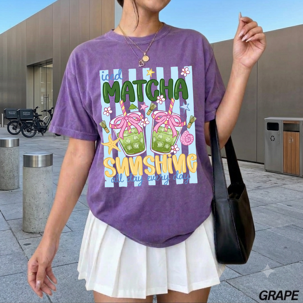 Iced Matcha, Sunshine All Day Every Day T-Shirt