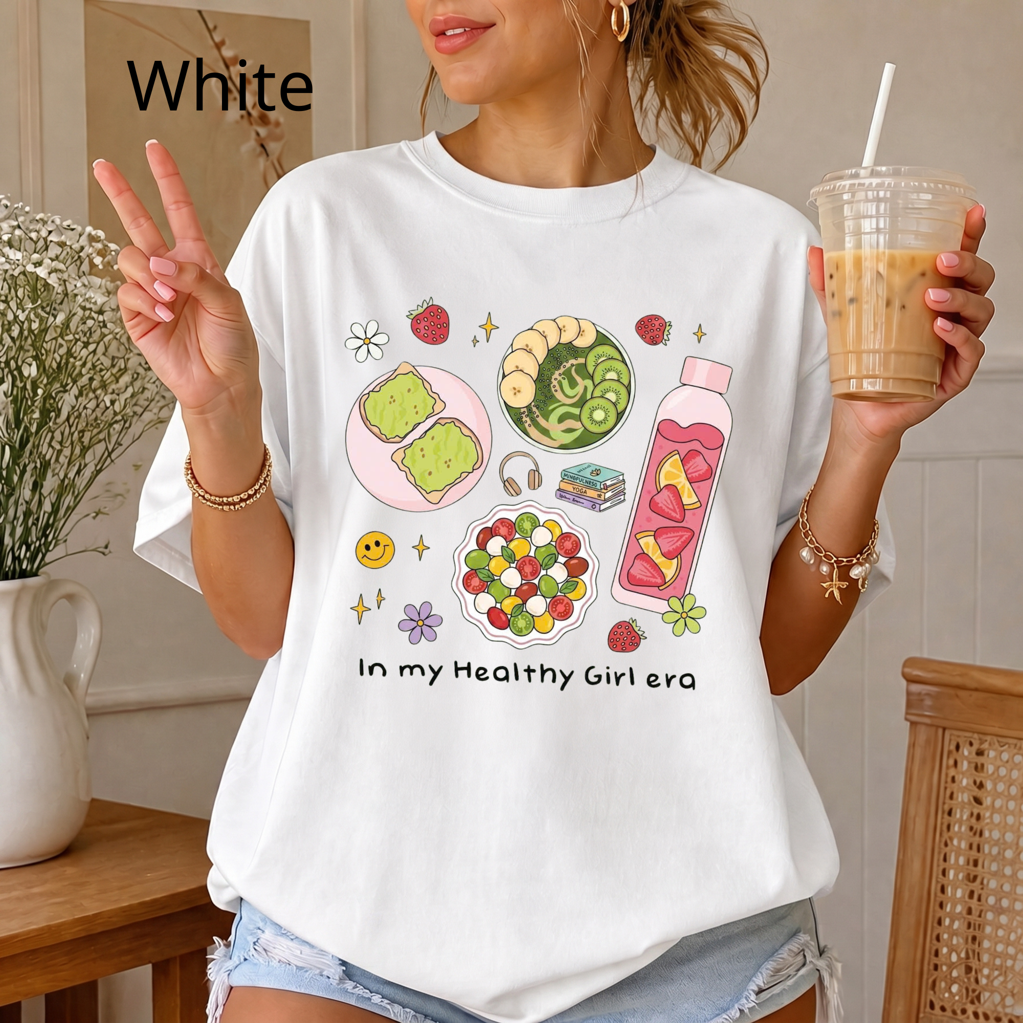 In My Healthy Girl Era T-Shirt, Wellness Lifestyle Tee, Fitness Motivation Gift