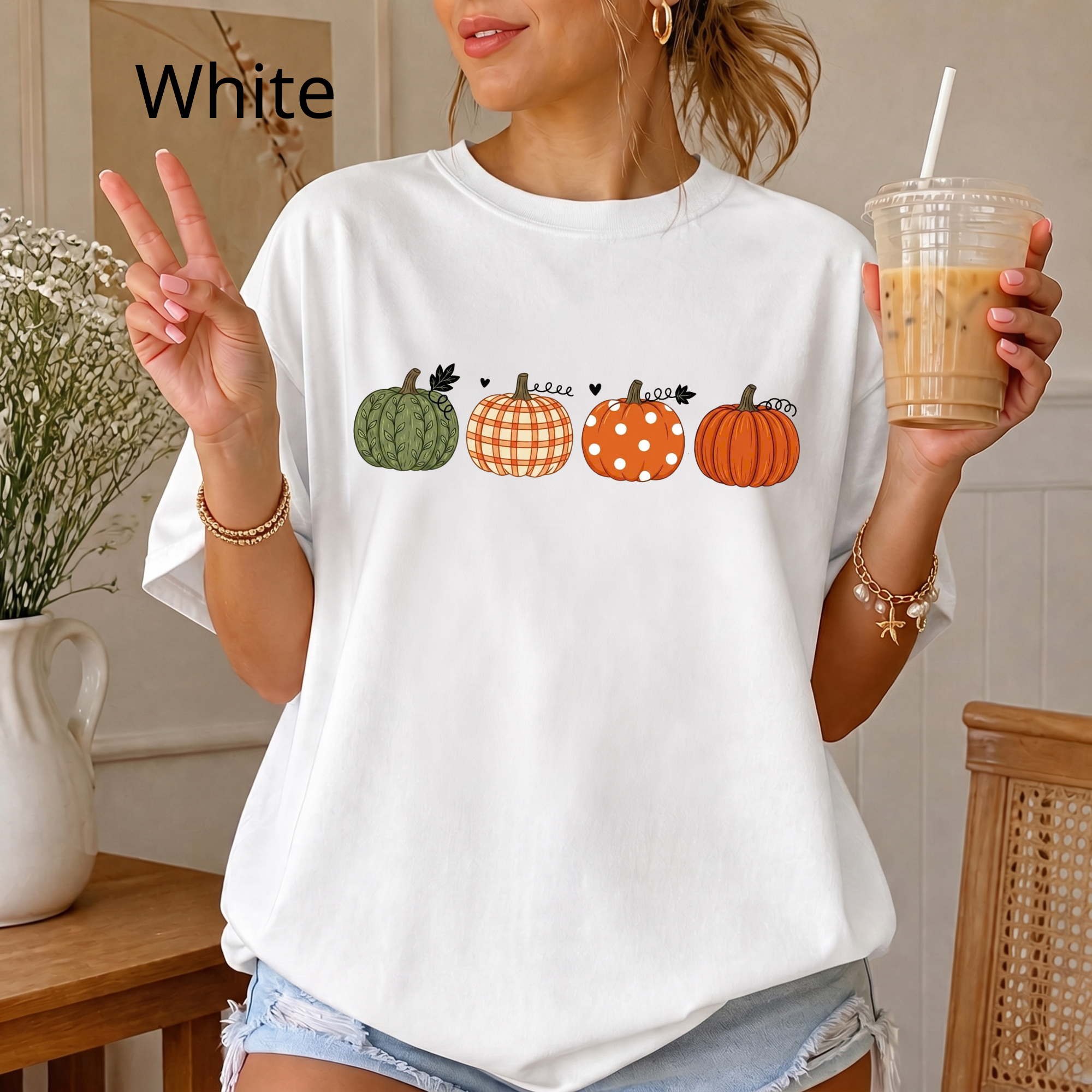 Fall Pumpkin Patch T-Shirt, Cute Autumn Graphic Tee, Pumpkin Season Shirt, Farmhouse Fall Vibes Tee, Thanksgiving Shirt