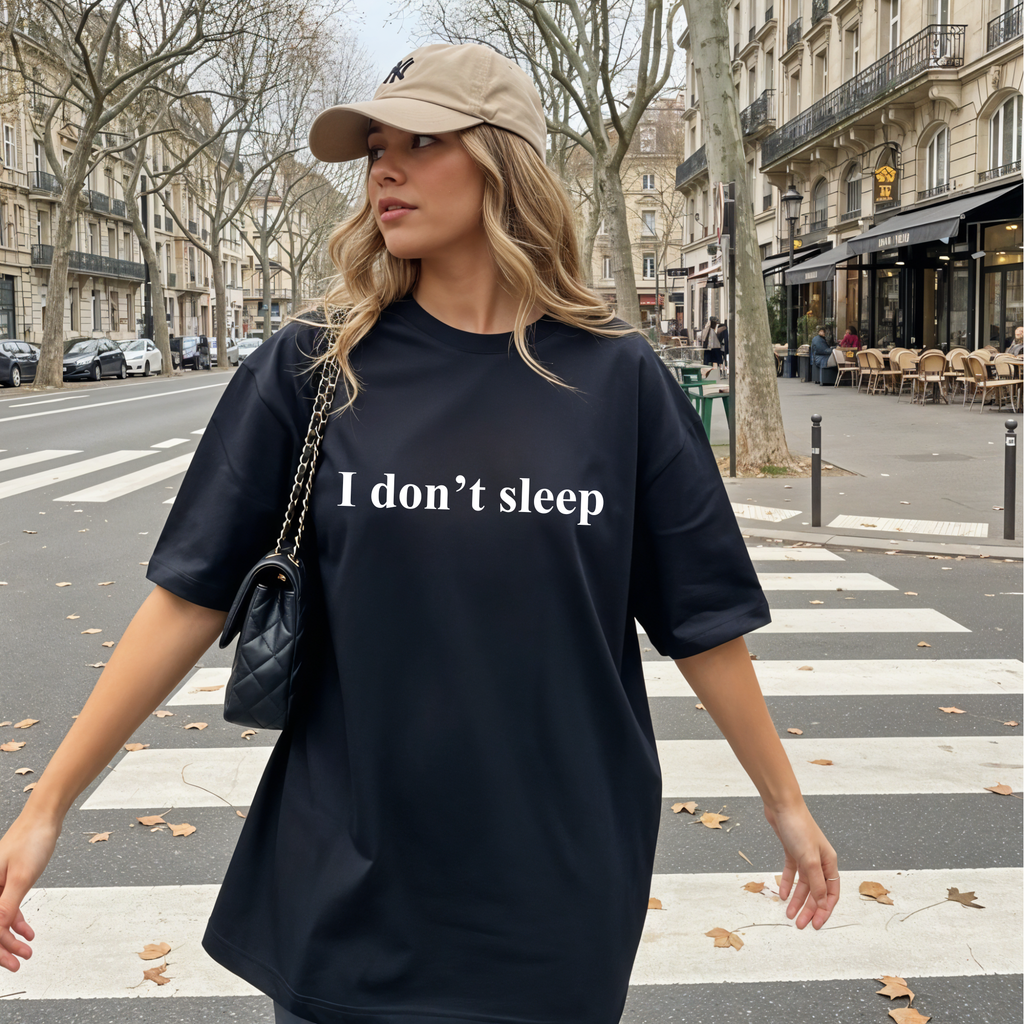 I Don't Sleep Night Owl T-Shirt — Insomnia Humor Coffee Lover Tee
