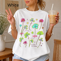 Lucky Clover Graphic Tee, Pastel Wildflower T-Shirt, Cute Aesthetic Four Leaf Clover Shirt, Retro Indie Apparel