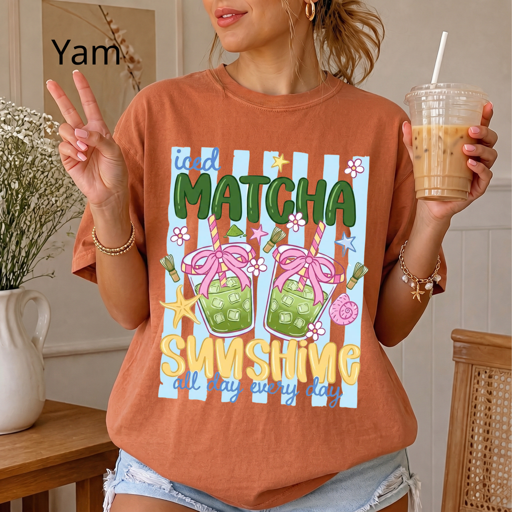 Iced Matcha, Sunshine All Day Every Day T-Shirt
