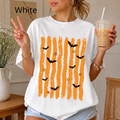 Spooky Season Halloween Shirt, Retro Orange Stripes and Bats Tee, Cute Spooky Vibe Comfort Colors Style T-Shirt
