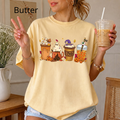 Fall Vibes Halloween Drinks Graphic Tee, Iced Coffee Ghost Shirt, Cozy Autumn Season Shirt, Funny Coffee Lover Gift