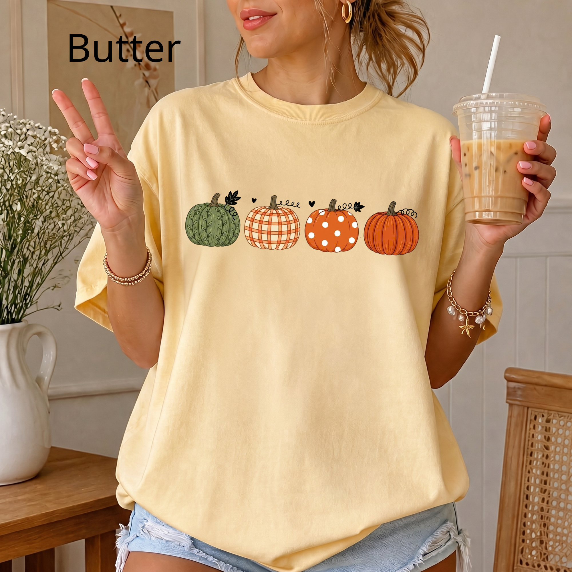 Fall Pumpkin Patch T-Shirt, Cute Autumn Graphic Tee, Pumpkin Season Shirt, Farmhouse Fall Vibes Tee, Thanksgiving Shirt