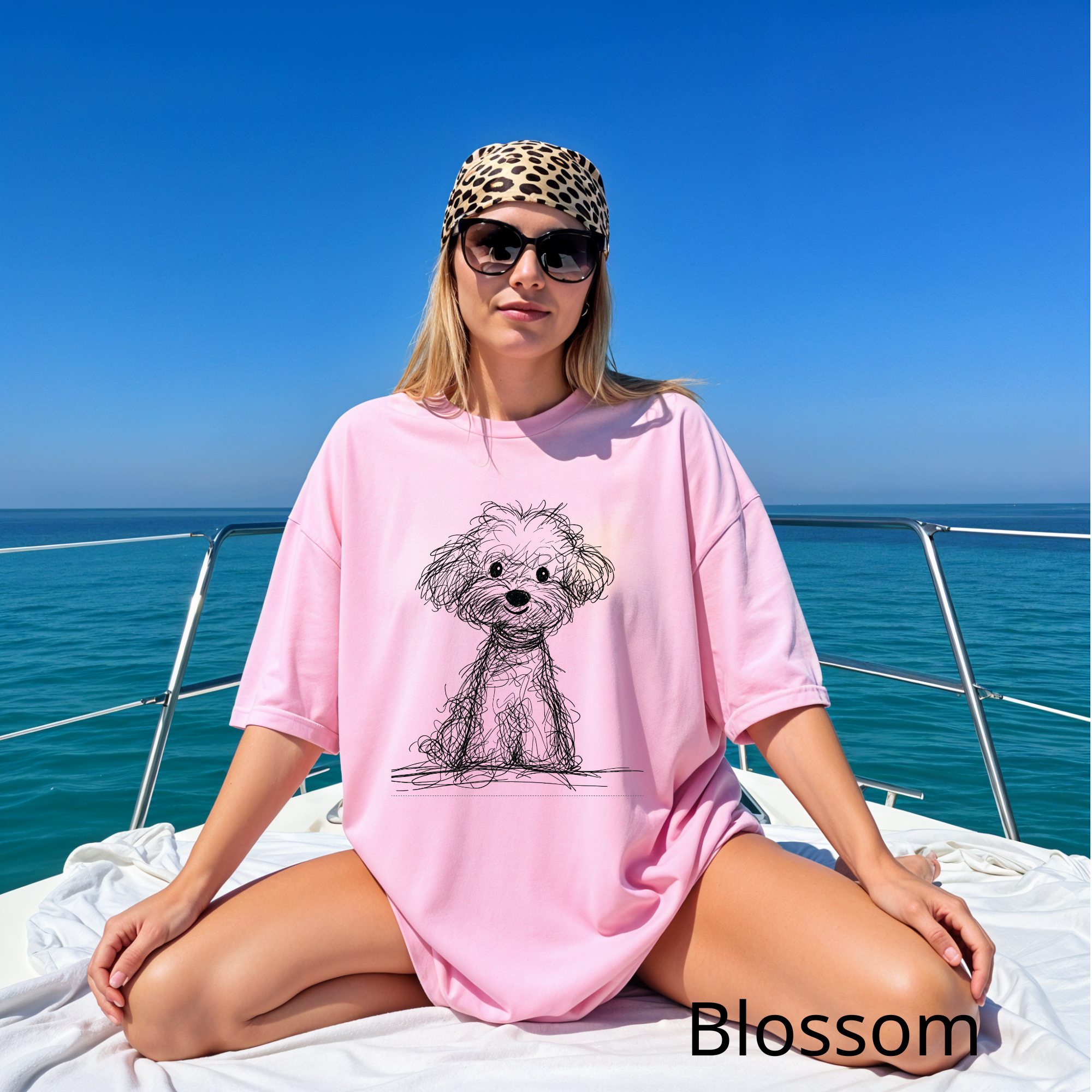 Cute Poodle Sketch T-Shirt, Dog Lover Gift Tee, Minimalist Puppy Art Shirt