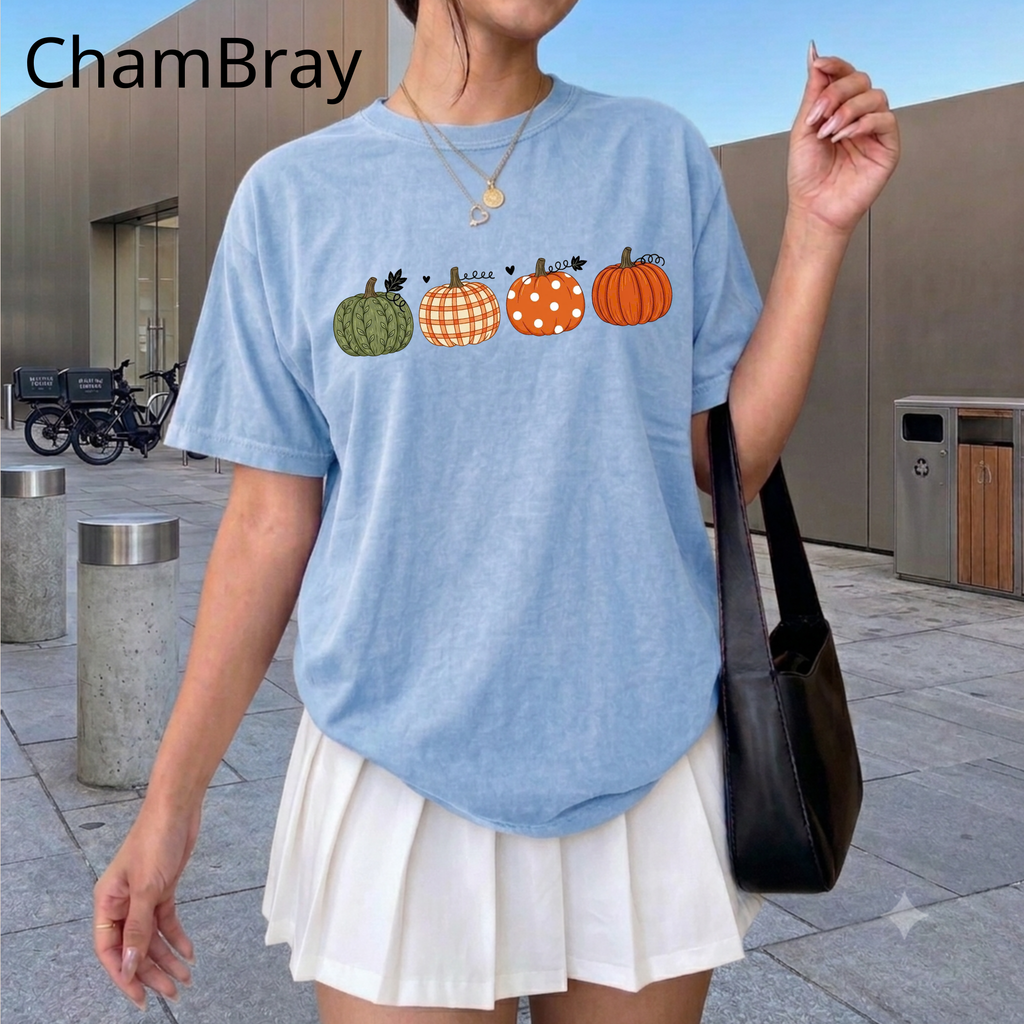 Fall Pumpkin Patch T-Shirt, Cute Autumn Graphic Tee, Pumpkin Season Shirt, Farmhouse Fall Vibes Tee, Thanksgiving Shirt