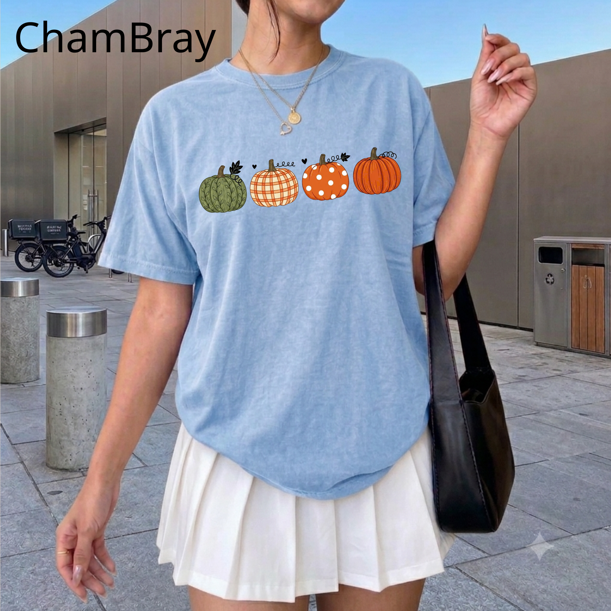 Fall Pumpkin Patch T-Shirt, Cute Autumn Graphic Tee, Pumpkin Season Shirt, Farmhouse Fall Vibes Tee, Thanksgiving Shirt
