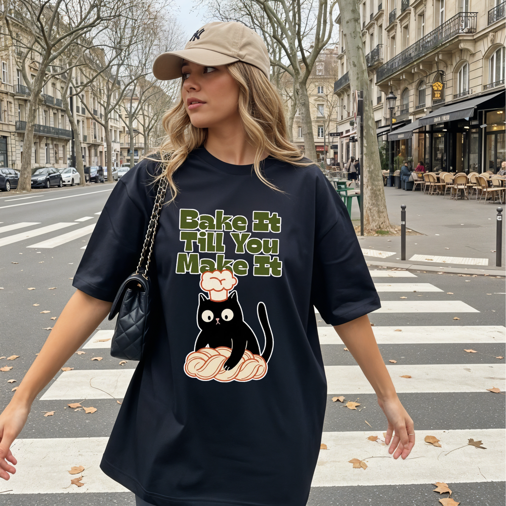 Bake It Till You Make It Cat T-Shirt, Cute Cat Shirt