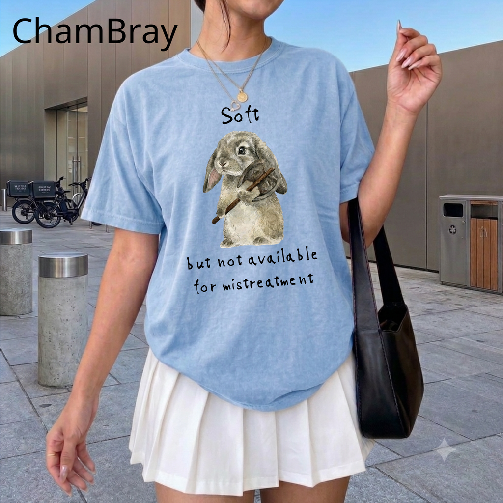 Soft But Not Available For Mistreatment Shirt — Funny Bunny Axe Graphic Tee | Funny Shirt