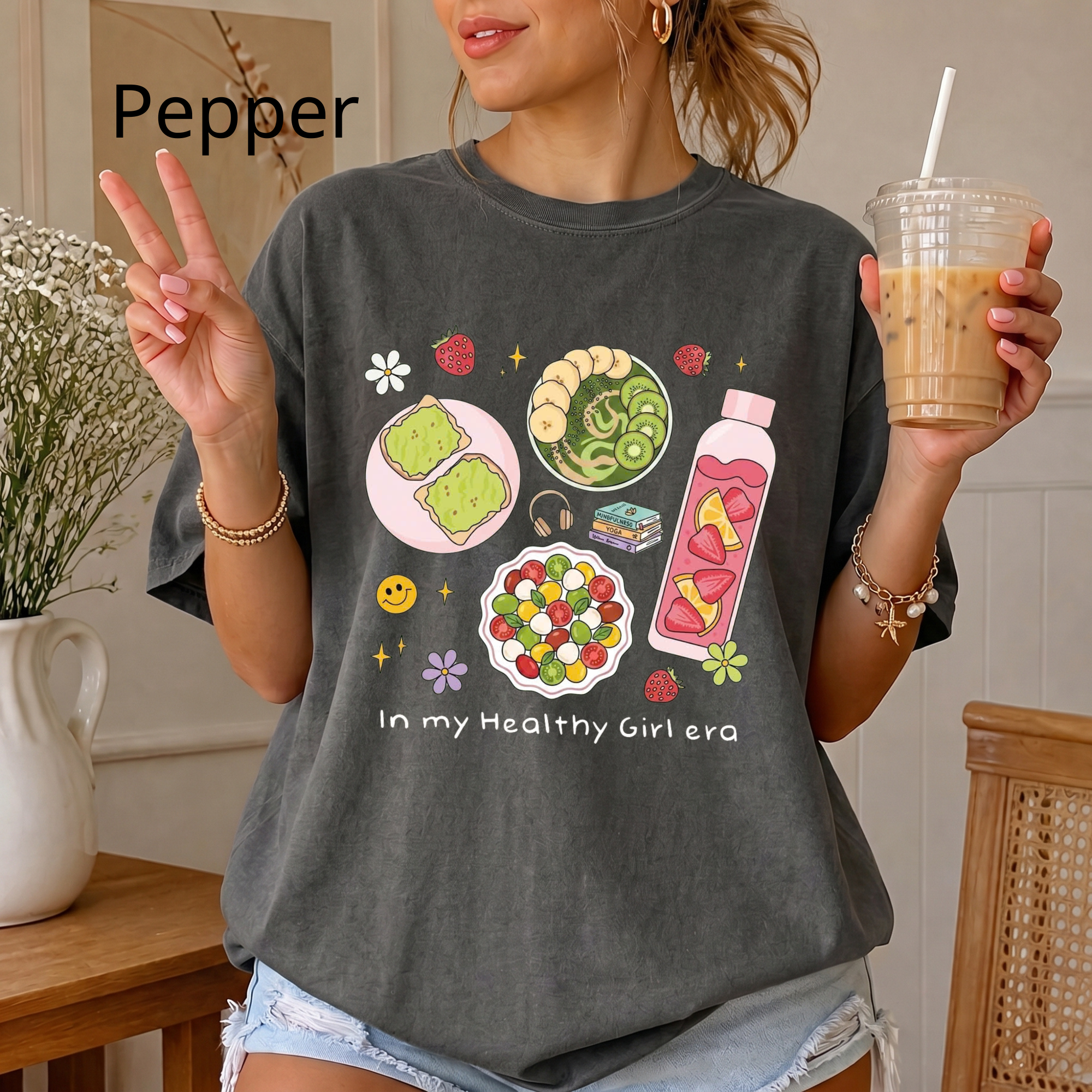 In My Healthy Girl Era T-Shirt, Wellness Lifestyle Tee, Fitness Motivation Gift