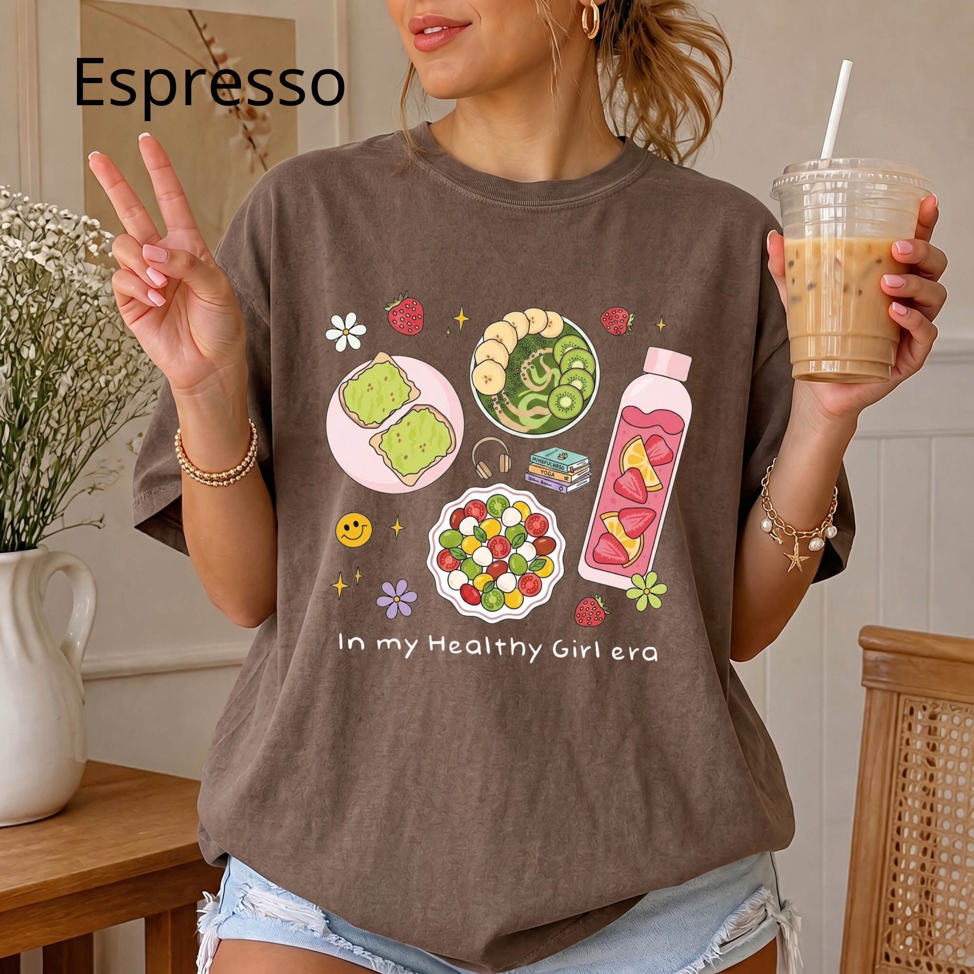 In My Healthy Girl Era T-Shirt, Wellness Lifestyle Tee, Fitness Motivation Gift