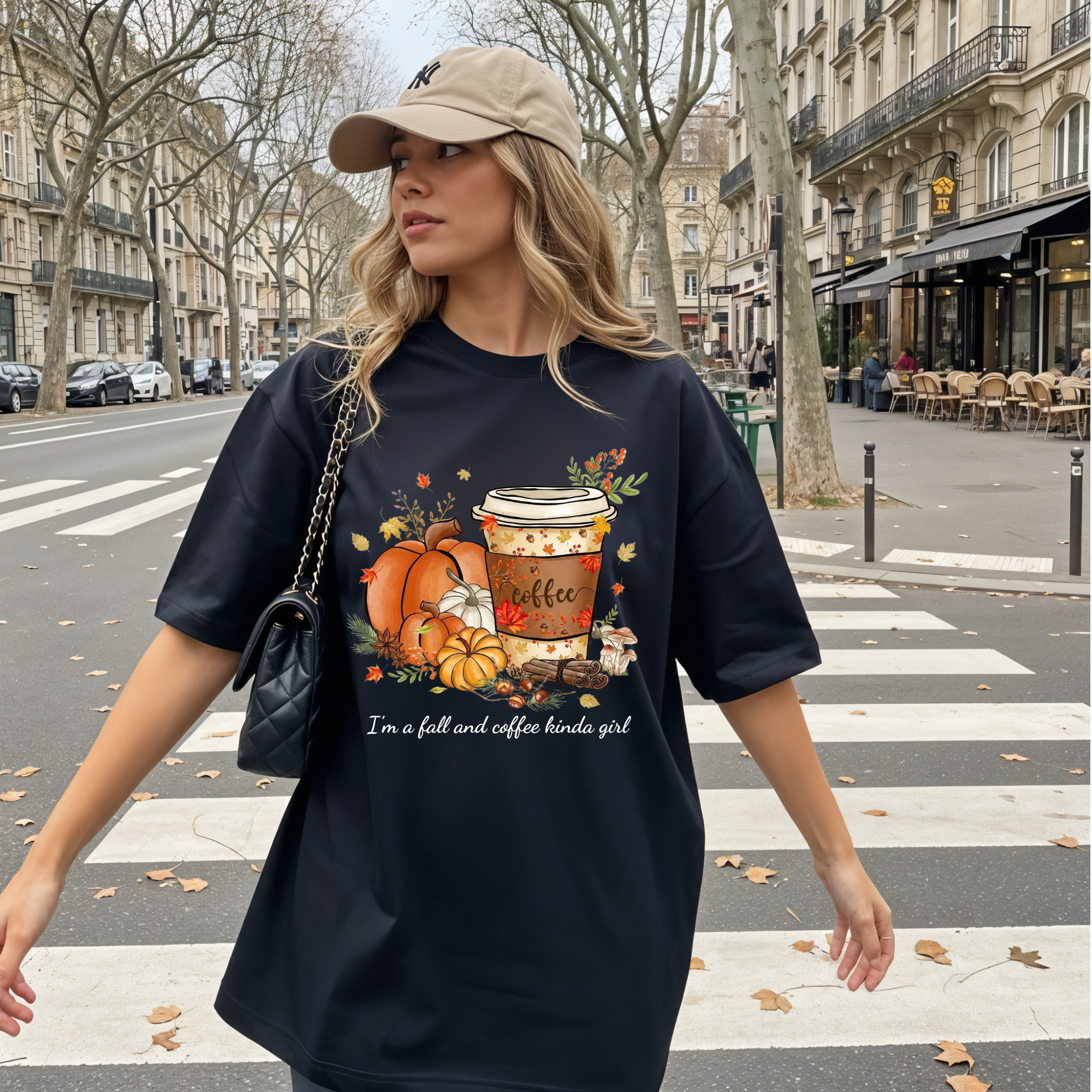 Fall Coffee Lover Shirt, Autumn Pumpkin Spice Graphic Tee, Cute Fall Aesthetic Sweatshirt, Coffee Season Gift