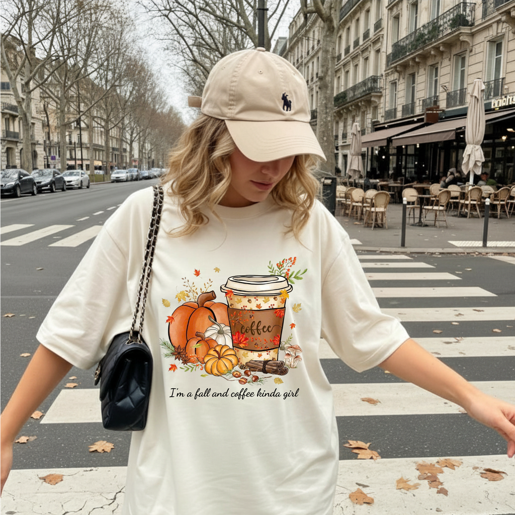 Fall Coffee Lover Shirt, Autumn Pumpkin Spice Graphic Tee, Cute Fall Aesthetic Sweatshirt, Coffee Season Gift