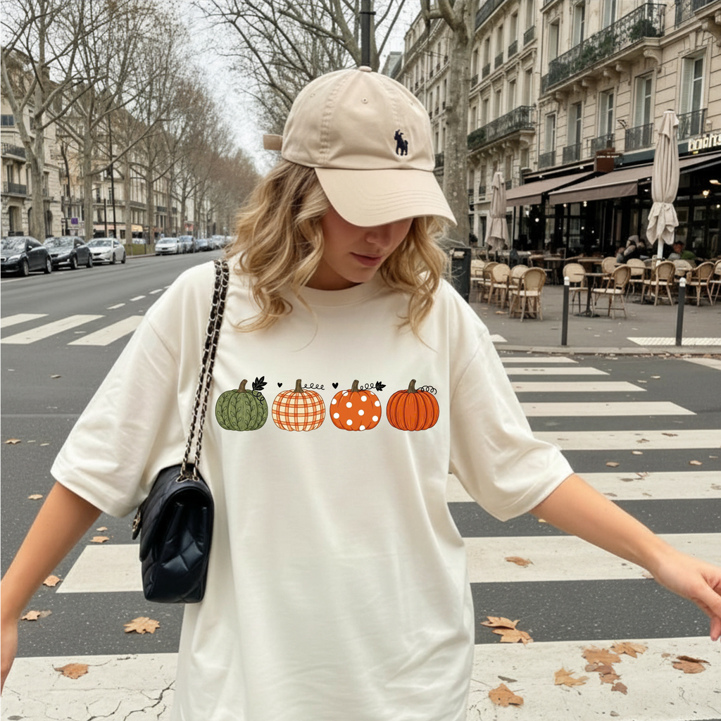 Fall Pumpkin Patch T-Shirt, Cute Autumn Graphic Tee, Pumpkin Season Shirt, Farmhouse Fall Vibes Tee, Thanksgiving Shirt