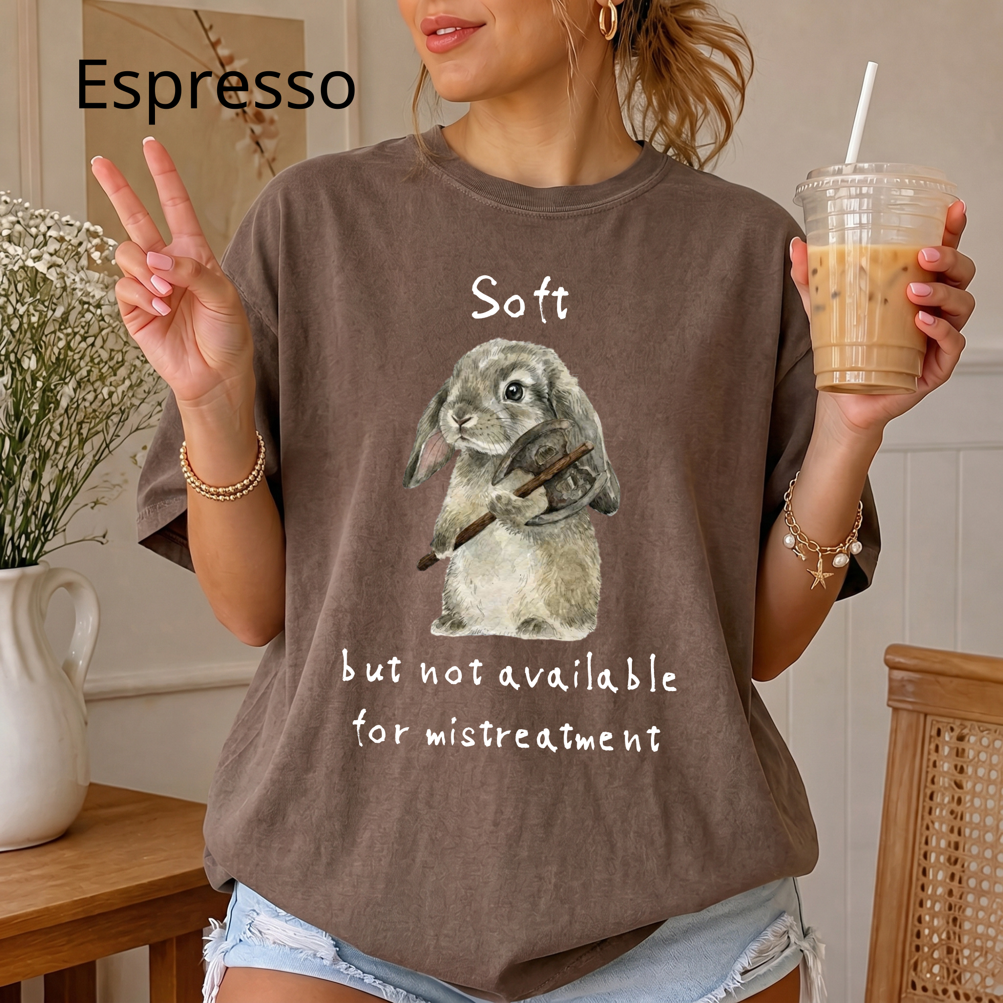 Soft But Not Available For Mistreatment Shirt — Funny Bunny Axe Graphic Tee | Funny Shirt