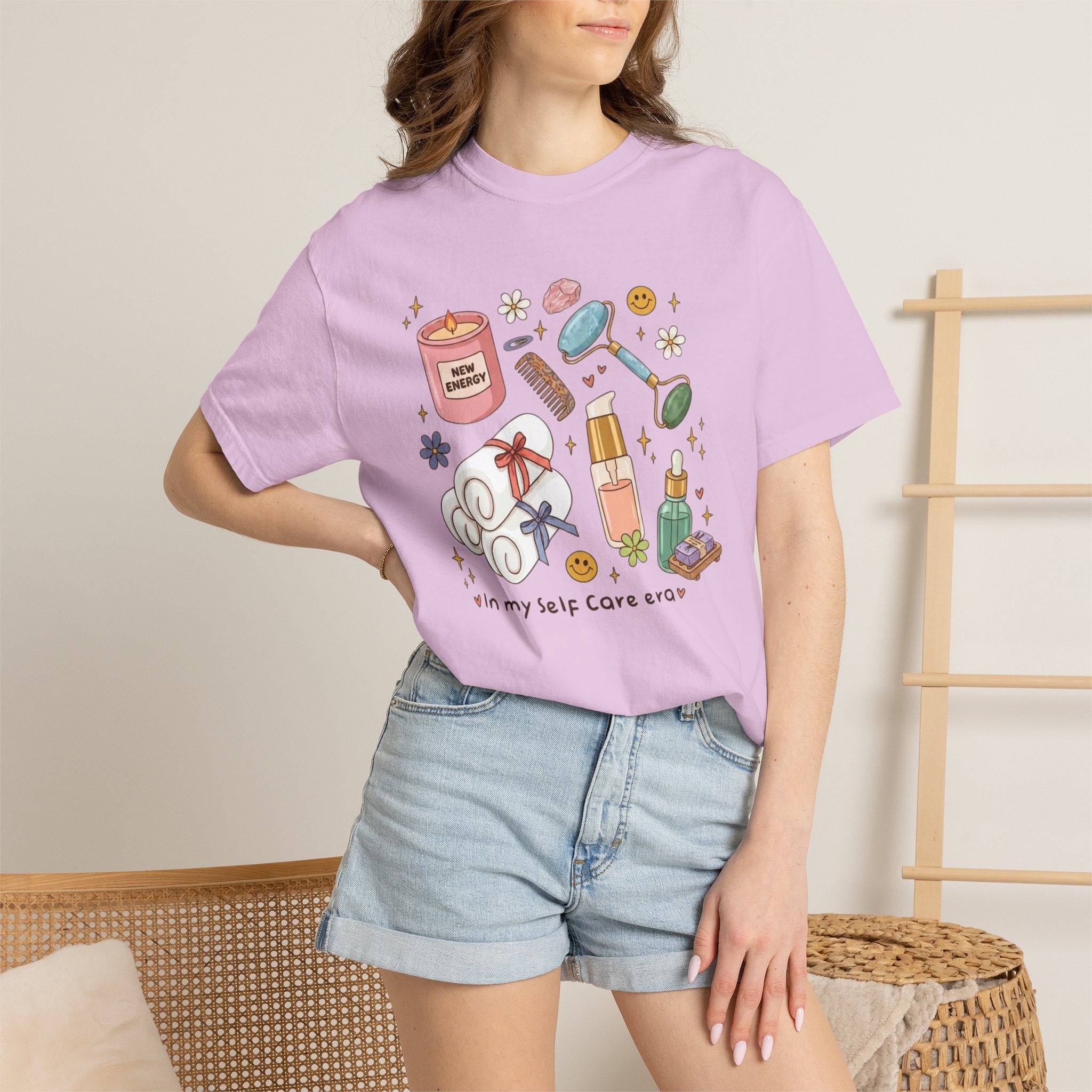 "In My Self Care Era" T-Shirt, Cute Spa Day Graphic Tee, Skincare Routine Shirt