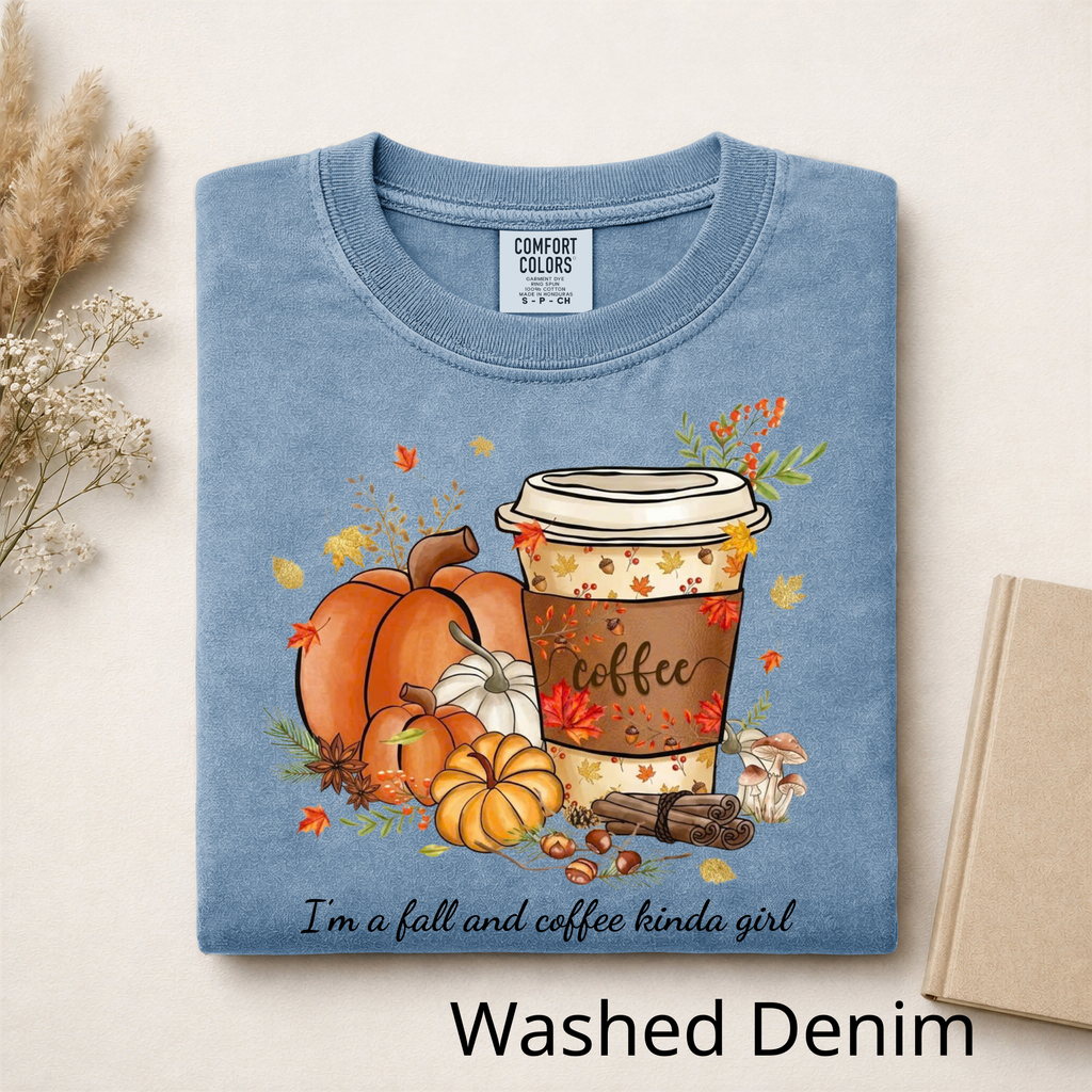 Fall Coffee Lover Shirt, Autumn Pumpkin Spice Graphic Tee, Cute Fall Aesthetic Sweatshirt, Coffee Season Gift