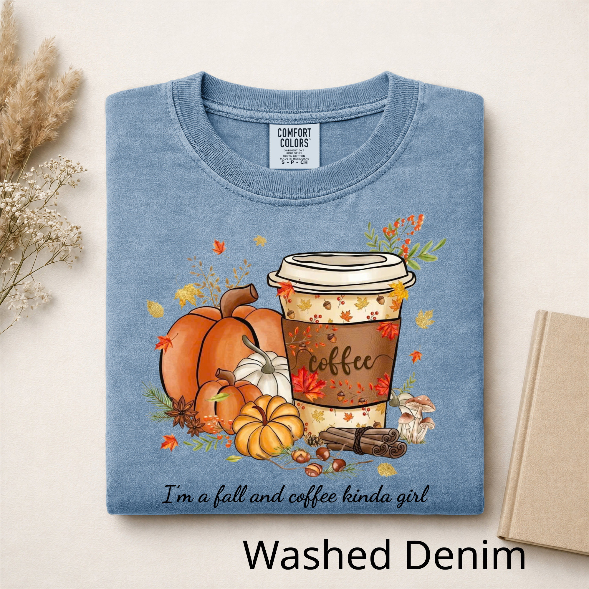 Fall Coffee Lover Shirt, Autumn Pumpkin Spice Graphic Tee, Cute Fall Aesthetic Sweatshirt, Coffee Season Gift